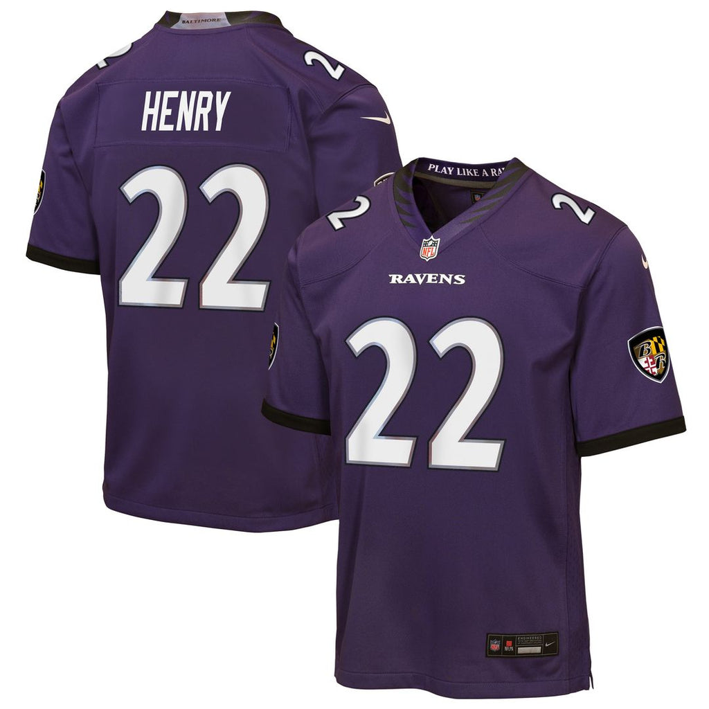 Derrick Henry Baltimore Ravens Youth Game Jersey - Purple