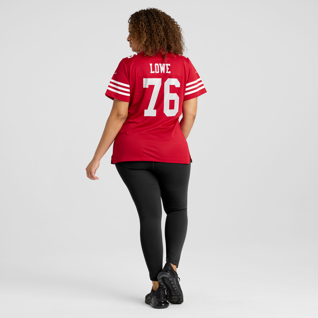 Vederian Lowe San Francisco 49ers Women's Team Game Jersey - Scarlet