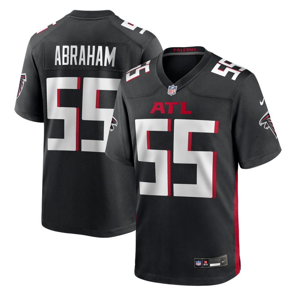 John Abraham Atlanta Falcons Game Retired Player Jersey - Black