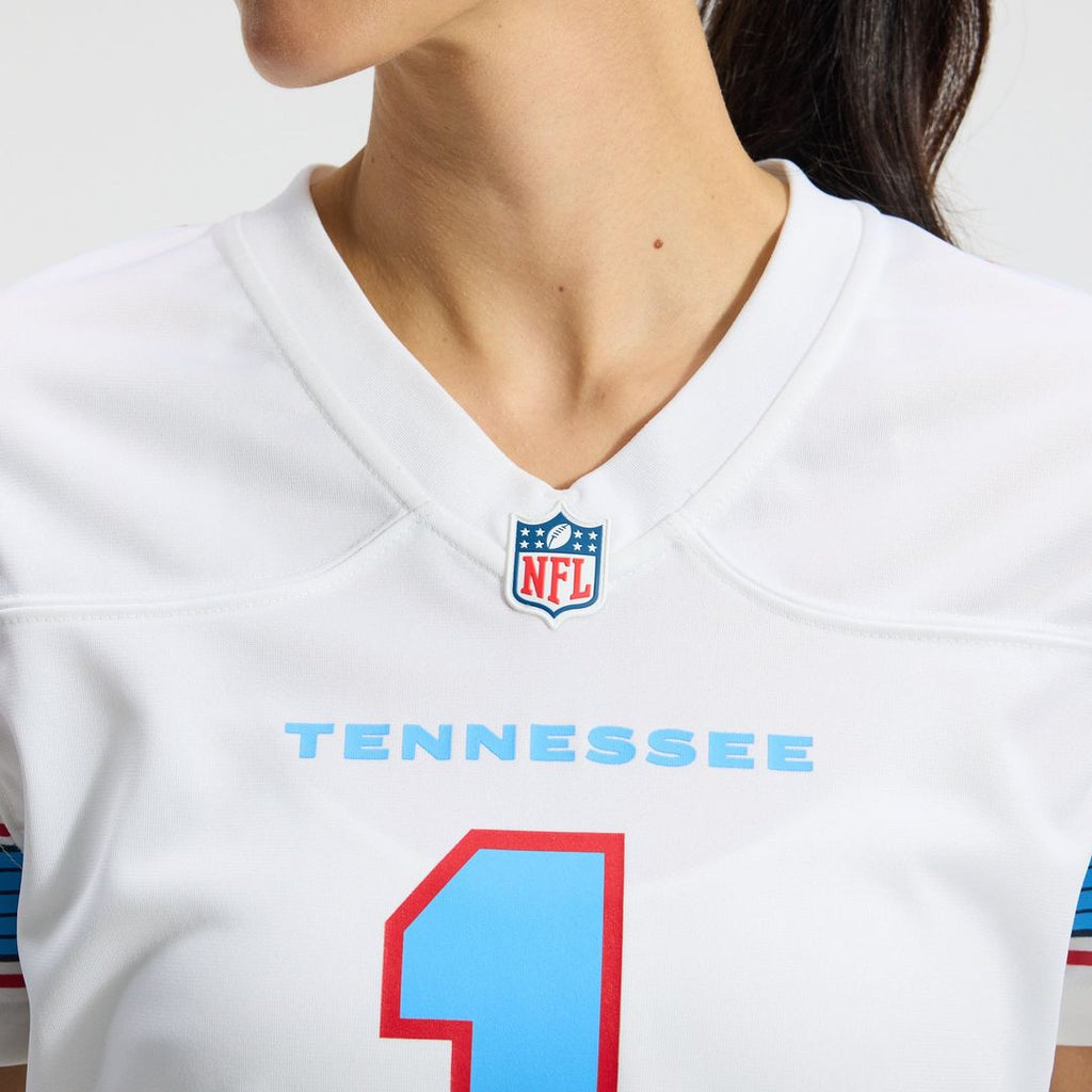Cameron Ward Tennessee Titans Women's Game Jersey - Light Blue
