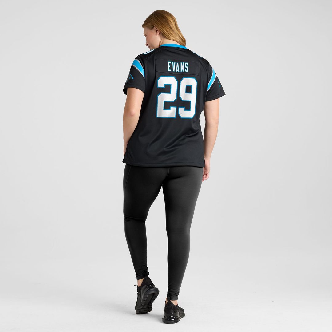 Akayleb Evans Carolina Panthers Women's Team Game Jersey - Black