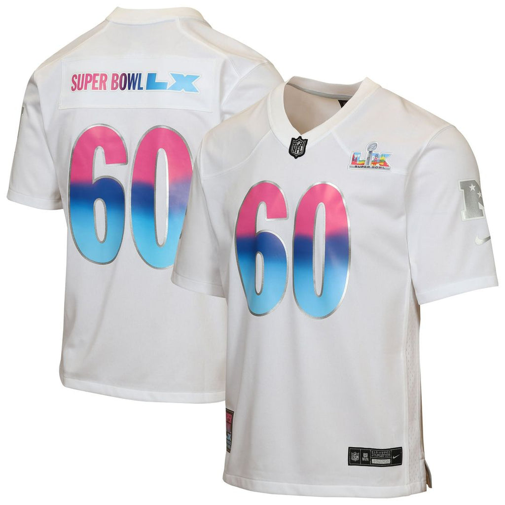 Super Bowl LX Youth Game Jersey - White