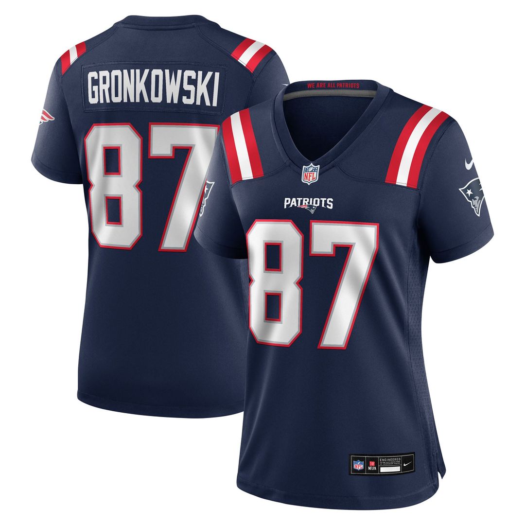 Rob Gronkowski New England Patriots Women's Team Retired Player Game Jersey - Navy