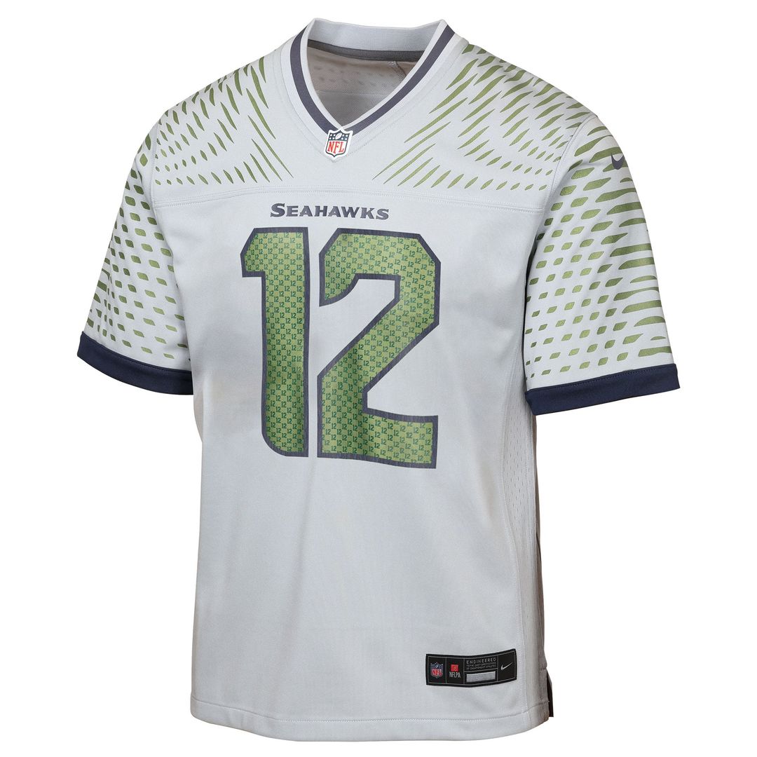 12s Seattle Seahawks Youth Rivalries Collection Game Jersey - Gray