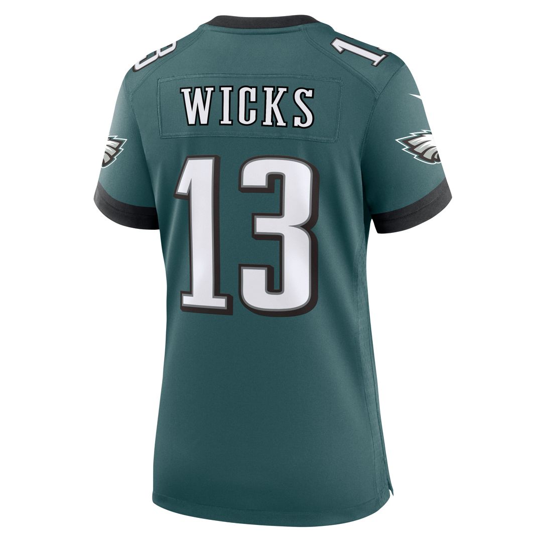Dontayvion Wicks Philadelphia Eagles Women's Team Game Jersey - Midnight Green