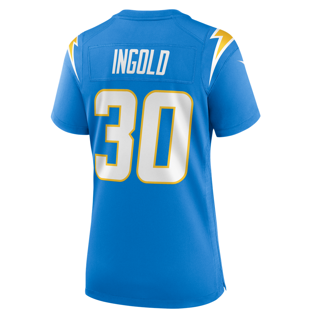 Alec Ingold Los Angeles Chargers Women's Team Game Jersey - Powder Blue