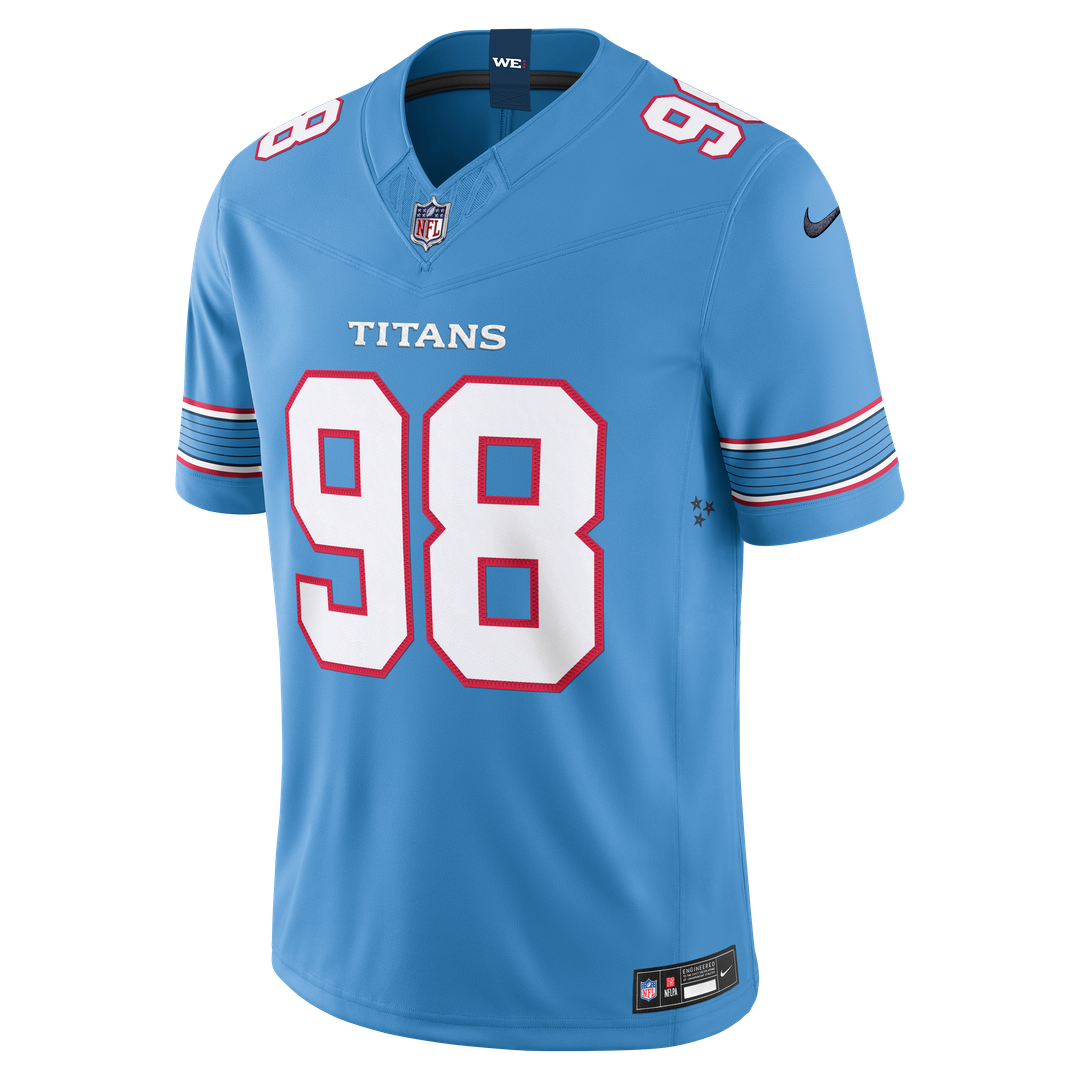 Jeffery Simmons Tennessee Titans Team Vapor F.U.S.E. Stitched Limited Jersey - Light Blue