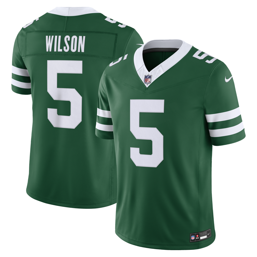 Garrett Wilson New York Jets Team Vapor F.U.S.E. Stitched Limited Jersey - Legacy Green
