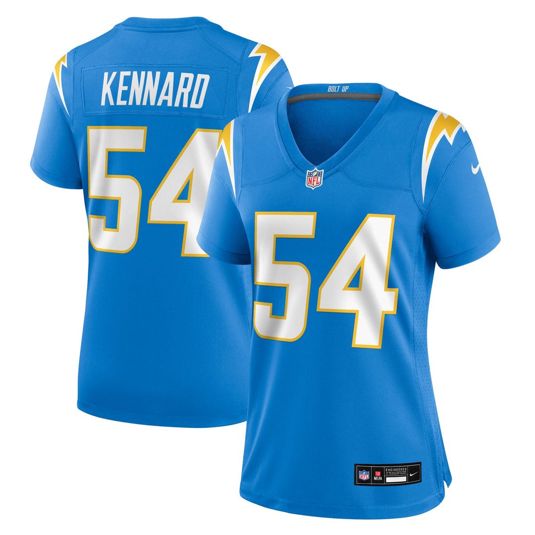 Kyle Kennard Los Angeles Chargers Women's Team Game Jersey - Powder Blue
