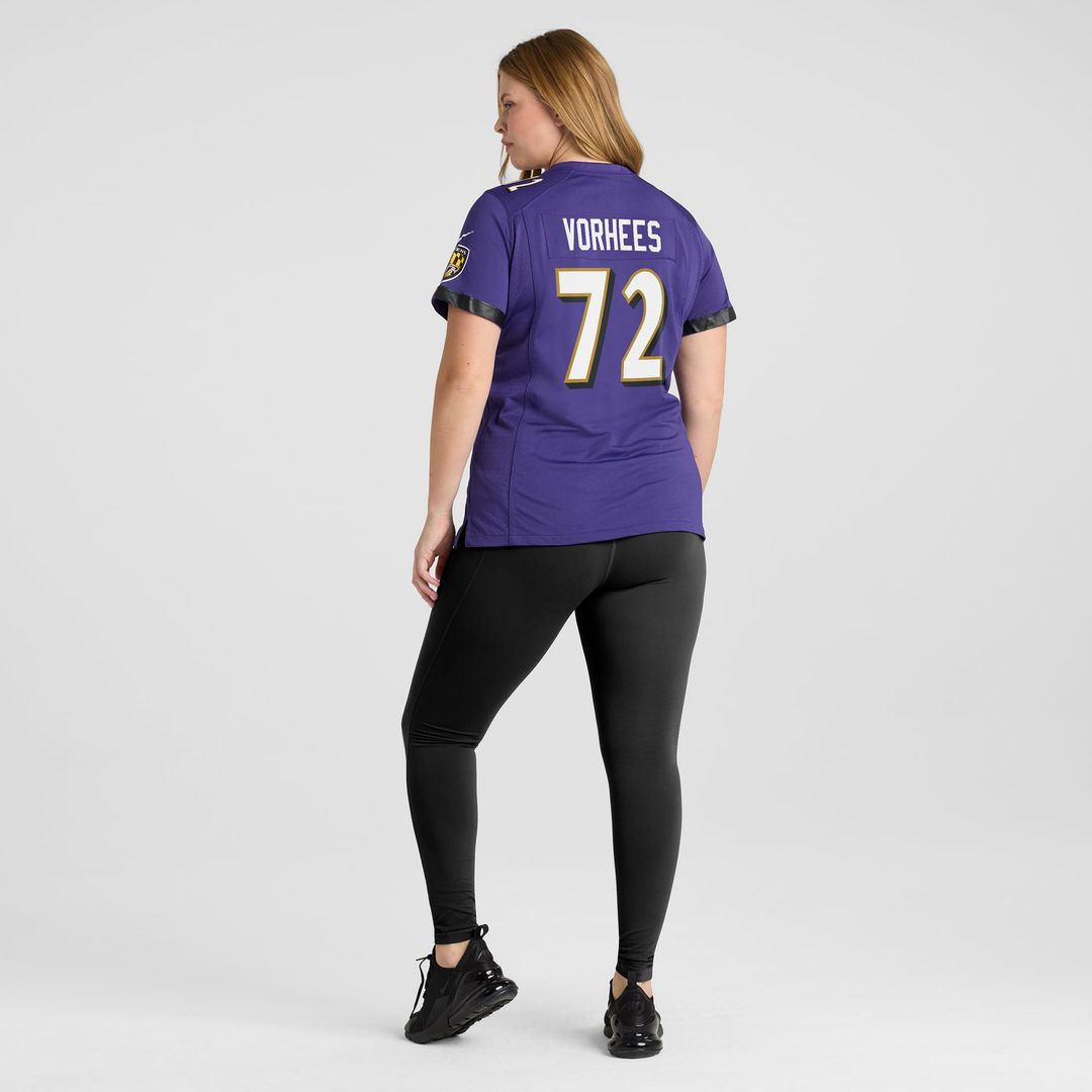 Andrew Vorhees Baltimore Ravens Women's Game Jersey - Purple