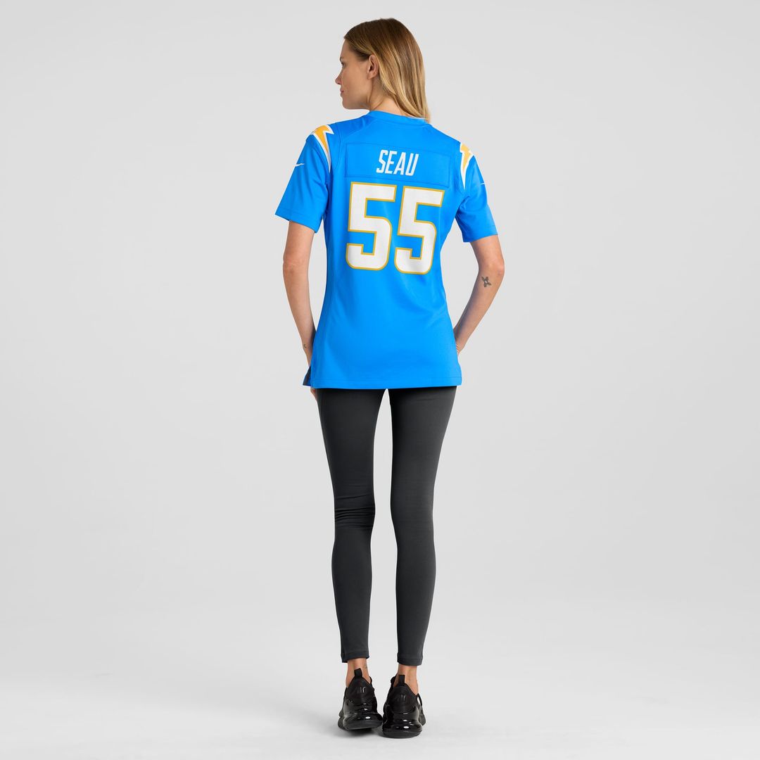 Junior Seau Los Angeles Chargers Women's Retired Game Jersey - Royal