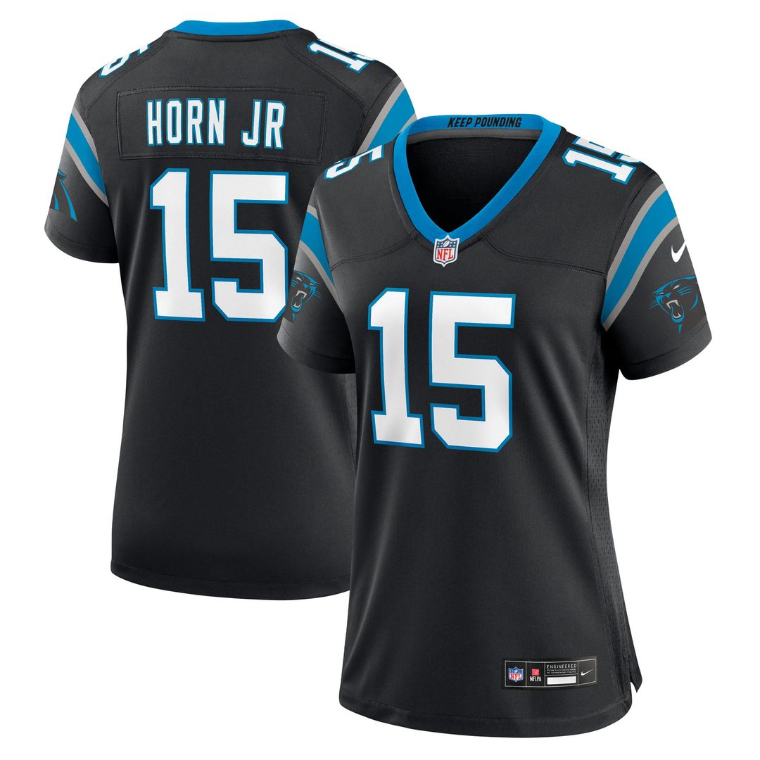 Jimmy Horn Jr Carolina Panthers Women's Team Game Jersey - Black