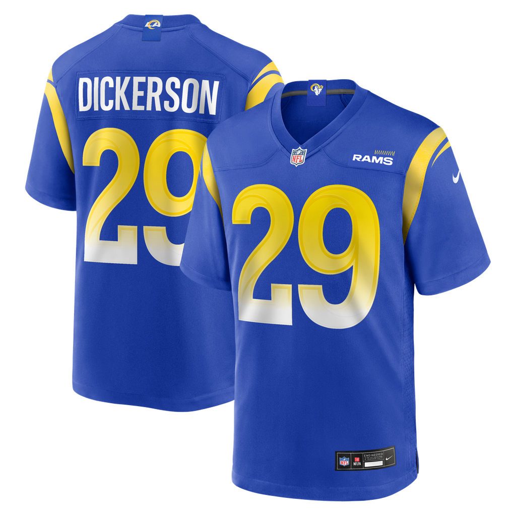 Eric Dickerson Los Angeles Rams Game Retired Player Jersey - Royal