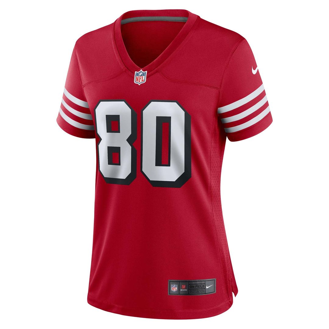 Jerry Rice San Francisco 49ers Women's Alternate Game Jersey - Scarlet