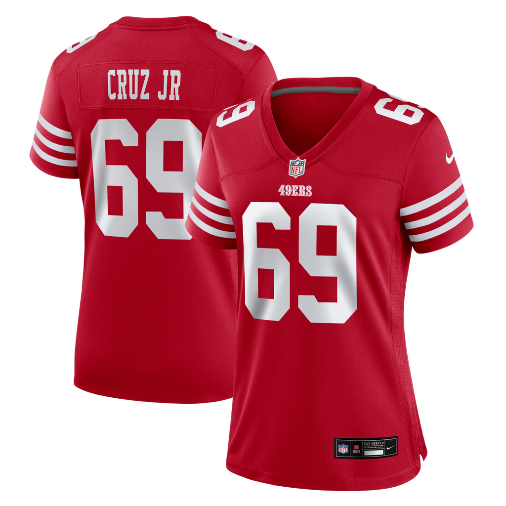 Enrique Cruz Jr. San Francisco 49ers Women's Team Game Jersey - Scarlet