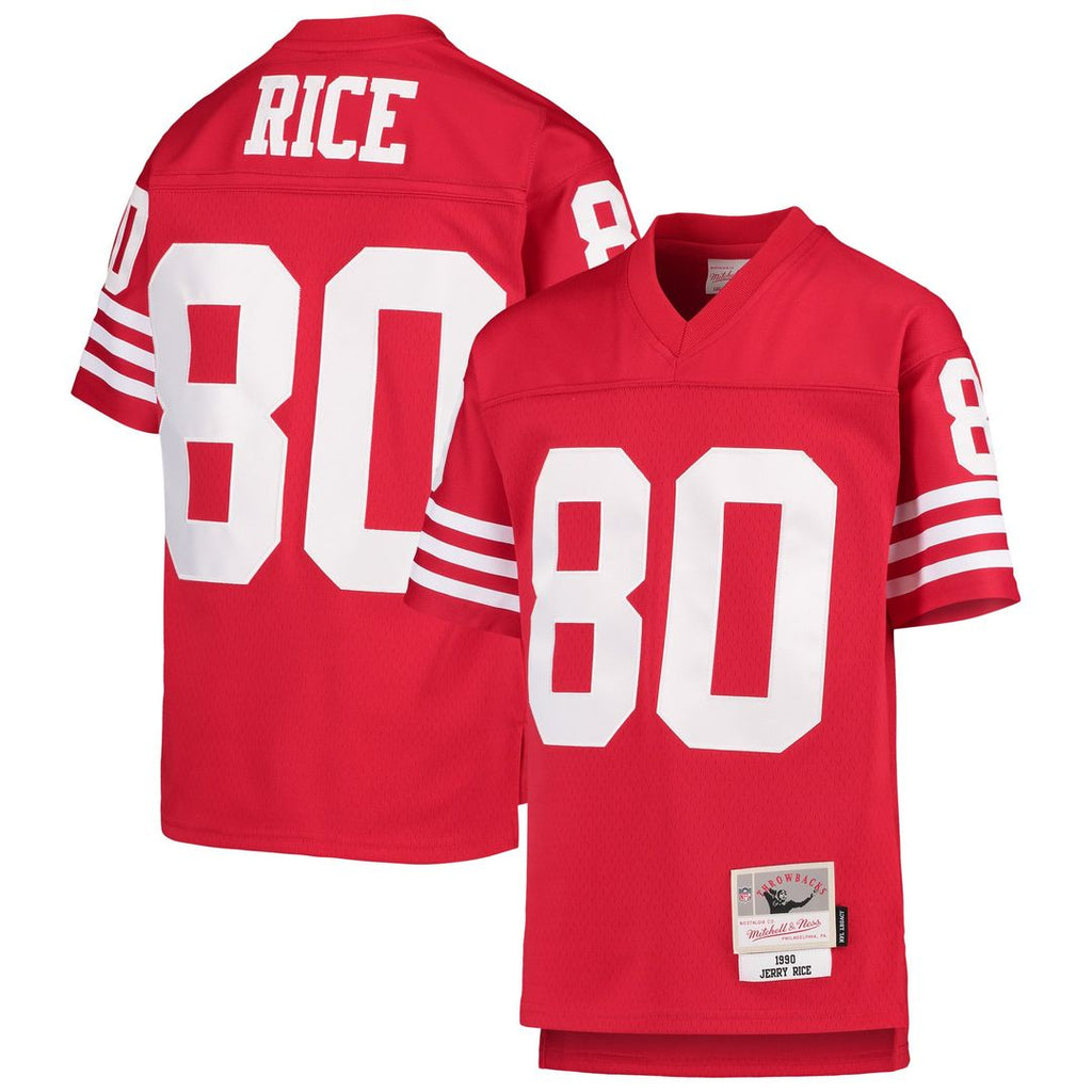 Jerry Rice San Francisco 49ers Youth 1990 Legacy Retired Player Jersey - Scarlet
