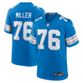 Blake Miller Detroit Lions Team Game Jersey - Blue