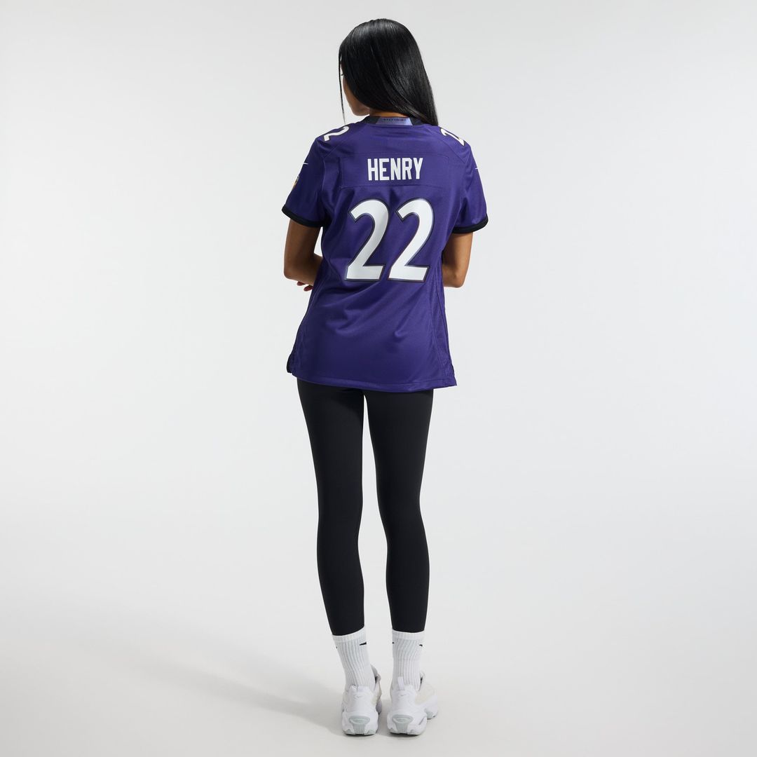 Derrick Henry Baltimore Ravens Women's Team Game Jersey - Purple