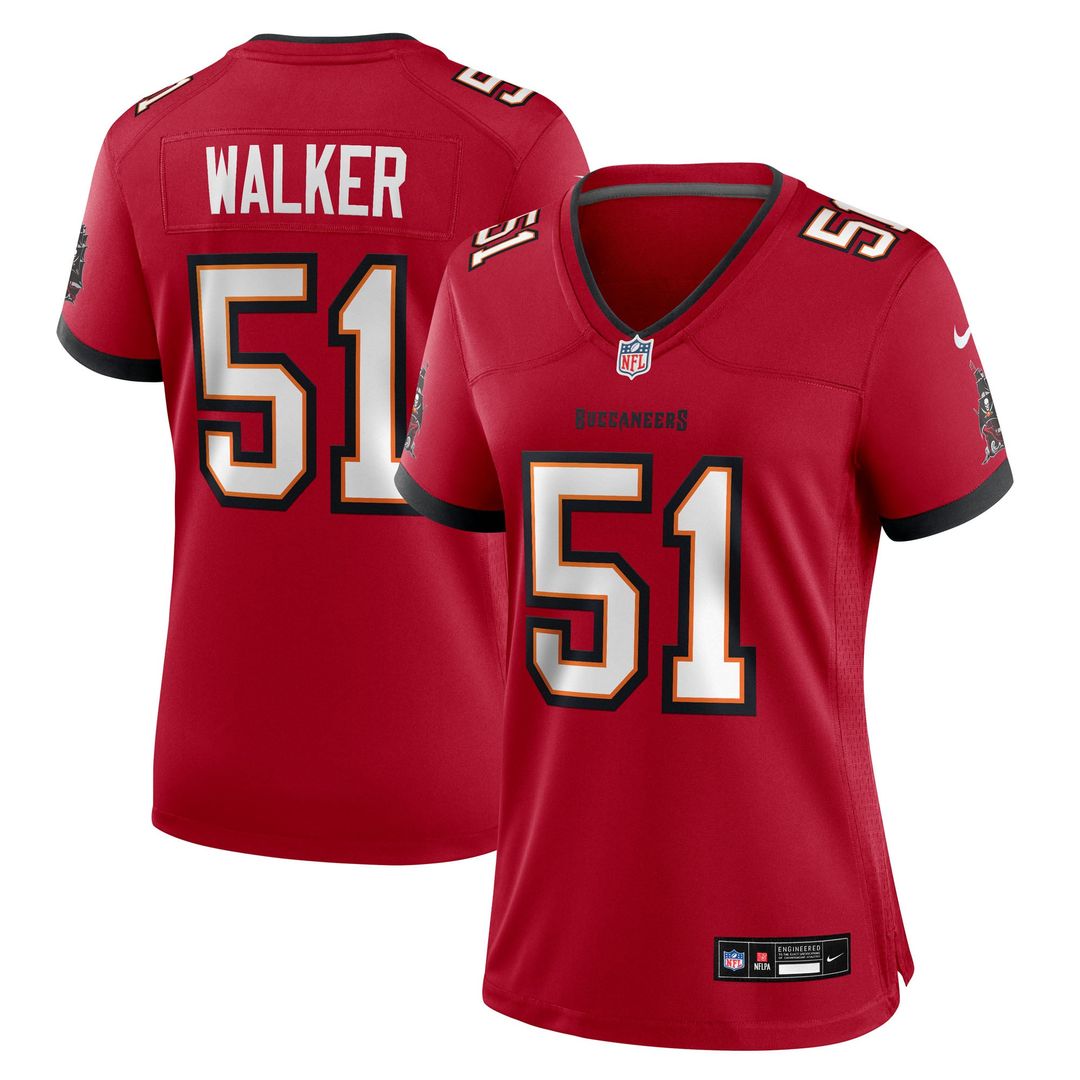 David Walker Tampa Bay Buccaneers Women's Team Game Jersey - Red