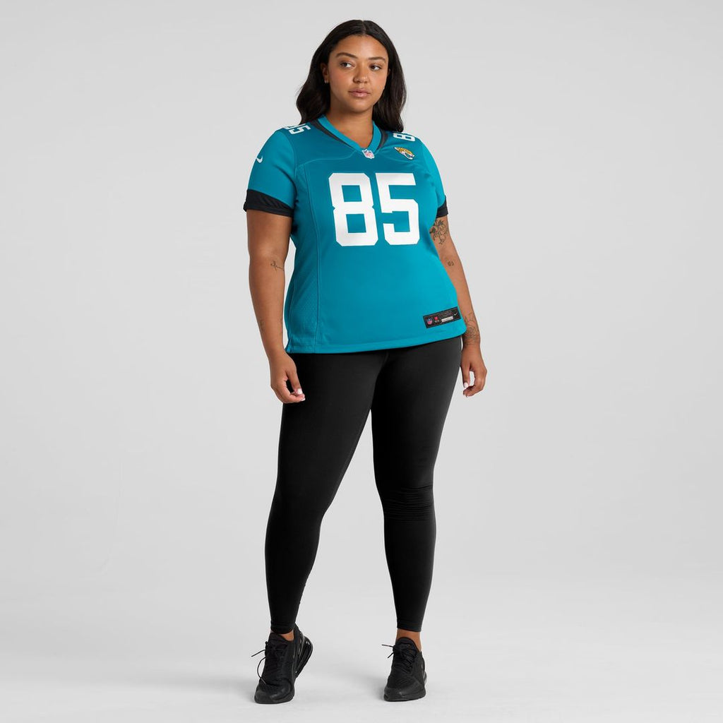 Brenton Strange Jacksonville Jaguars Women's Team Game Jersey - Teal