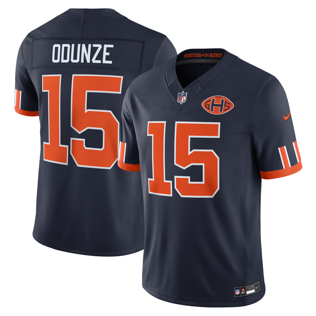 Rome Odunze Chicago Bears 2026 Rivalries Collection Stitched Limited Jersey - Navy