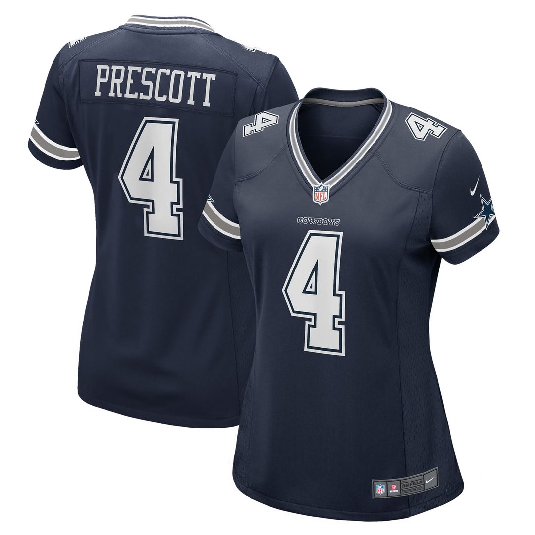 Dak Prescott Dallas Cowboys Women's Game Team Jersey - Navy