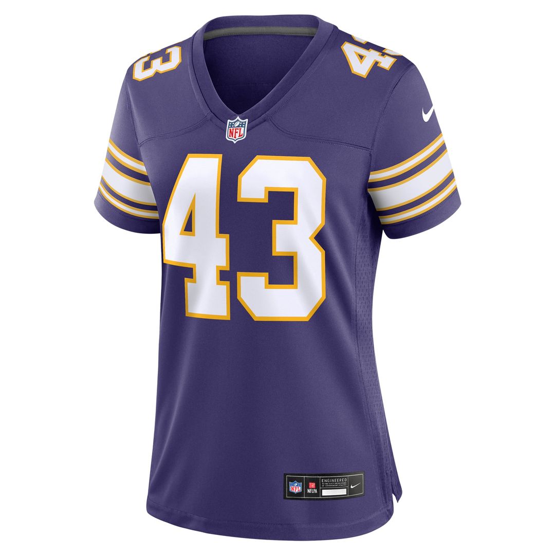 Andrew Van Ginkel Minnesota Vikings Women's Alternate Game Jersey - Purple