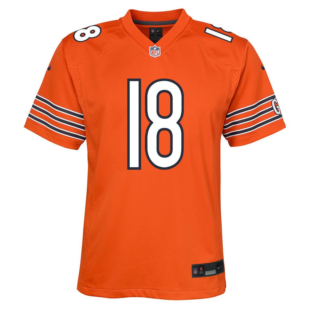 Caleb Williams Chicago Bears Youth Game Jersey - Orange