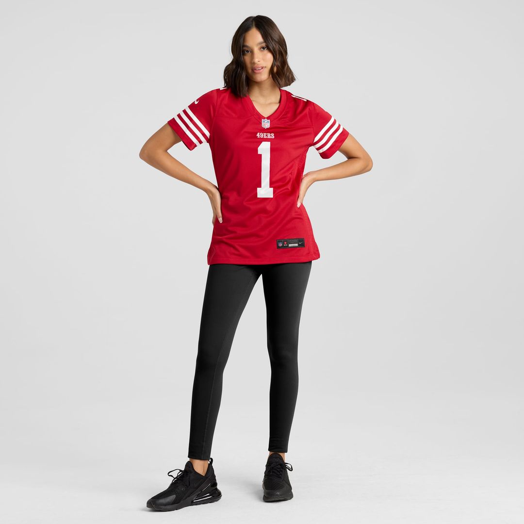 Number 1 Bride San Francisco 49ers Women's Game Jersey - Scarlet