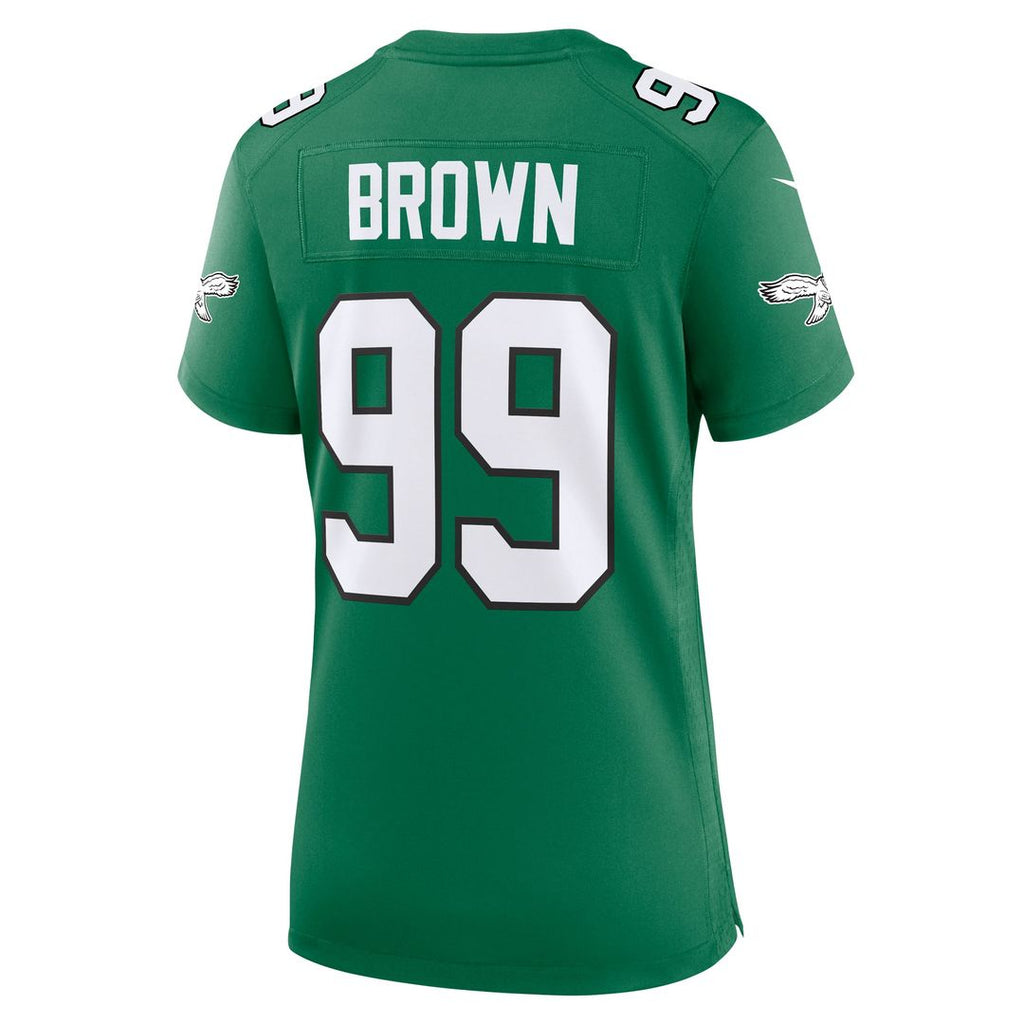 Jerome Brown Philadelphia Eagles Women's Alternate Game Jersey - Kelly Green