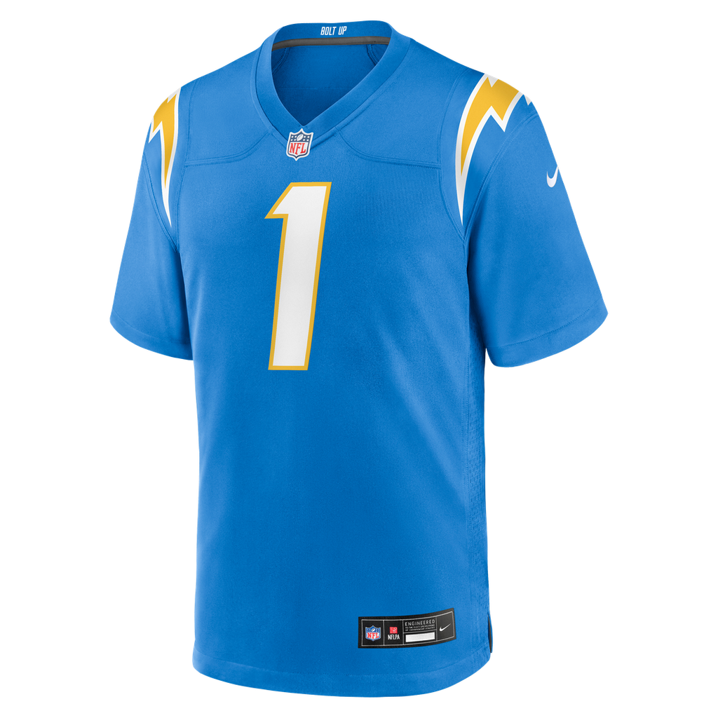 Number 1 Dad Los Angeles Chargers Game Jersey - Powder Blue