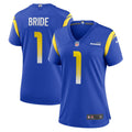 Number 1 Bride Los Angeles Rams Women's Game Jersey - Royal