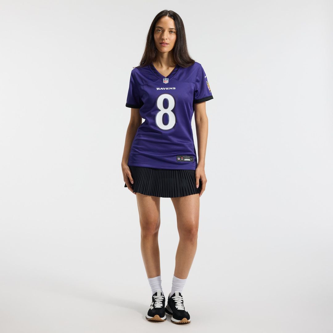 Lamar Jackson Baltimore Ravens Women's Team Game Jersey - Purple