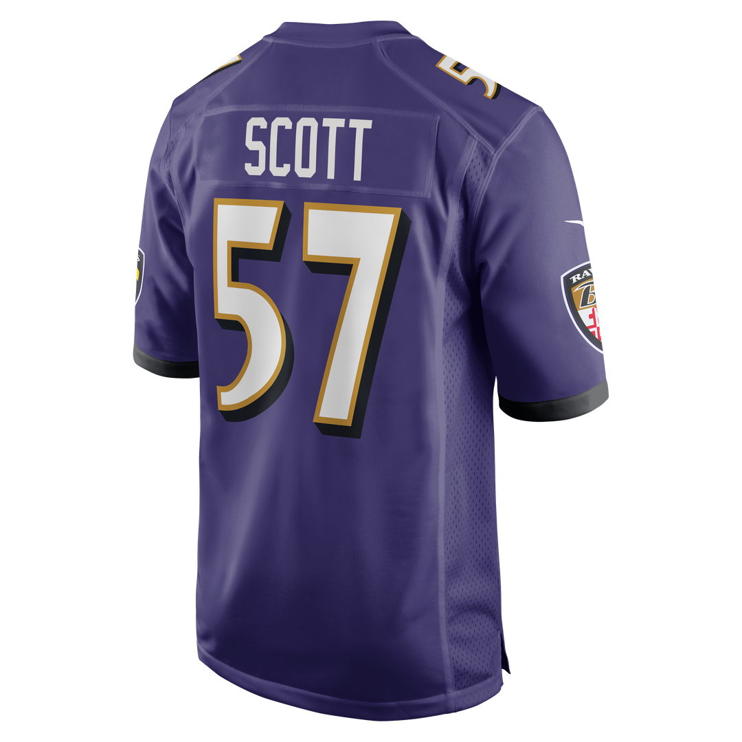Bart Scott Baltimore Ravens Game Retired Player Jersey - Purple