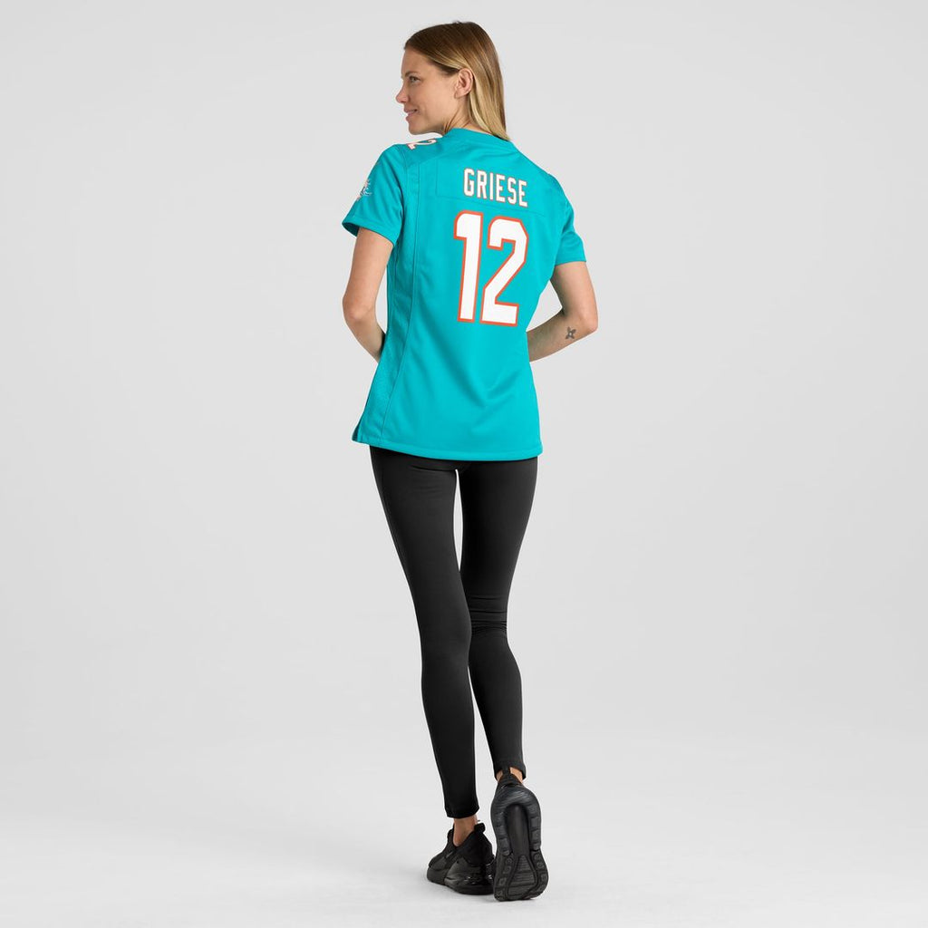 Bob Griese Miami Dolphins Women's Game Retired Player Jersey - Aqua