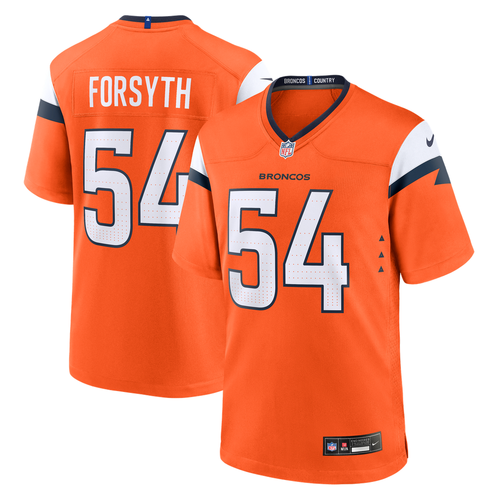 Alex Forsyth Denver Broncos Team Game Jersey - Orange