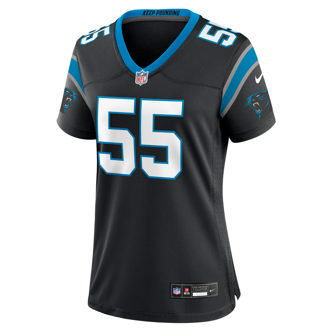 Maema Njongmeta Carolina Panthers Women's Team Game Jersey - Black