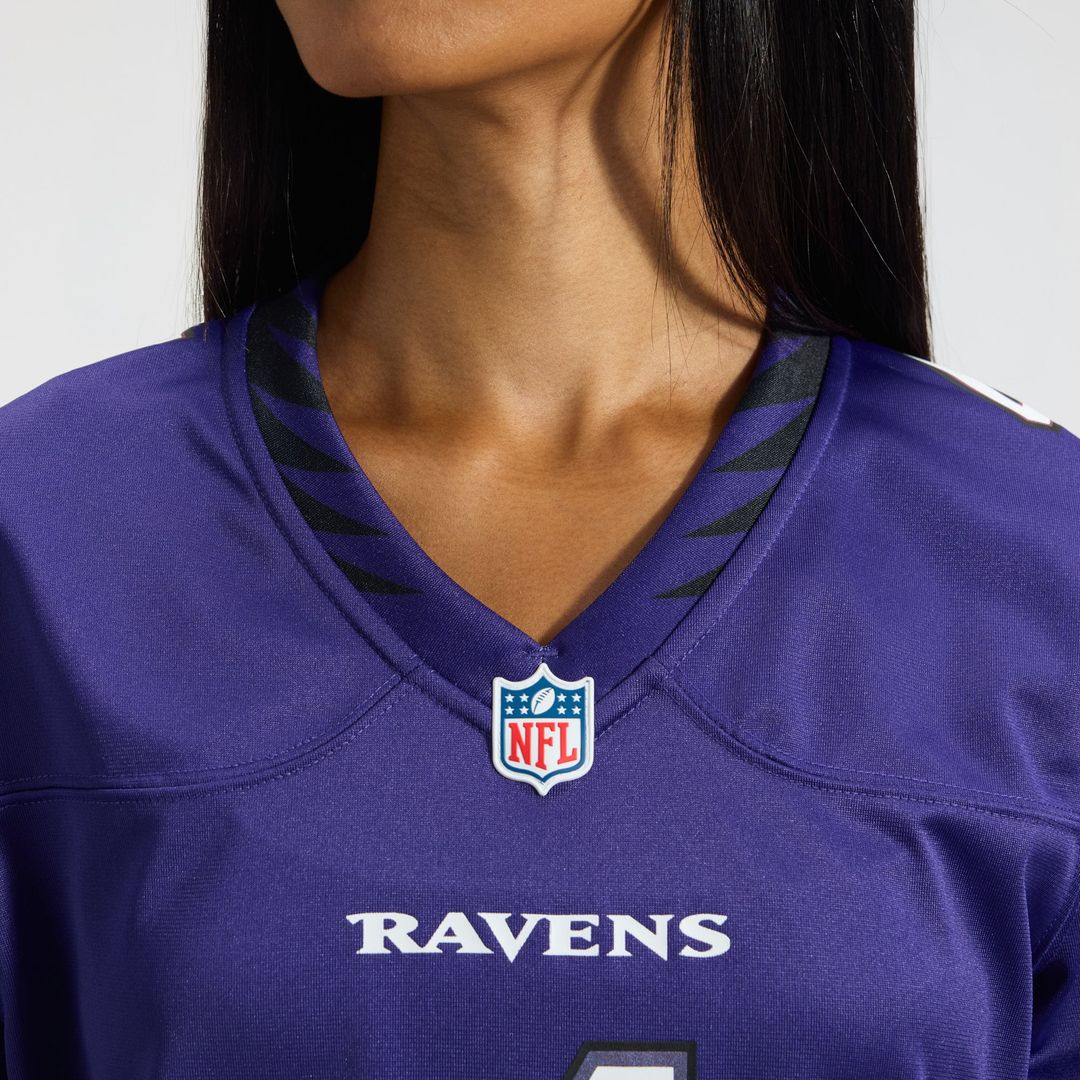 Zay Flowers Baltimore Ravens Women's Team Game Jersey - Purple