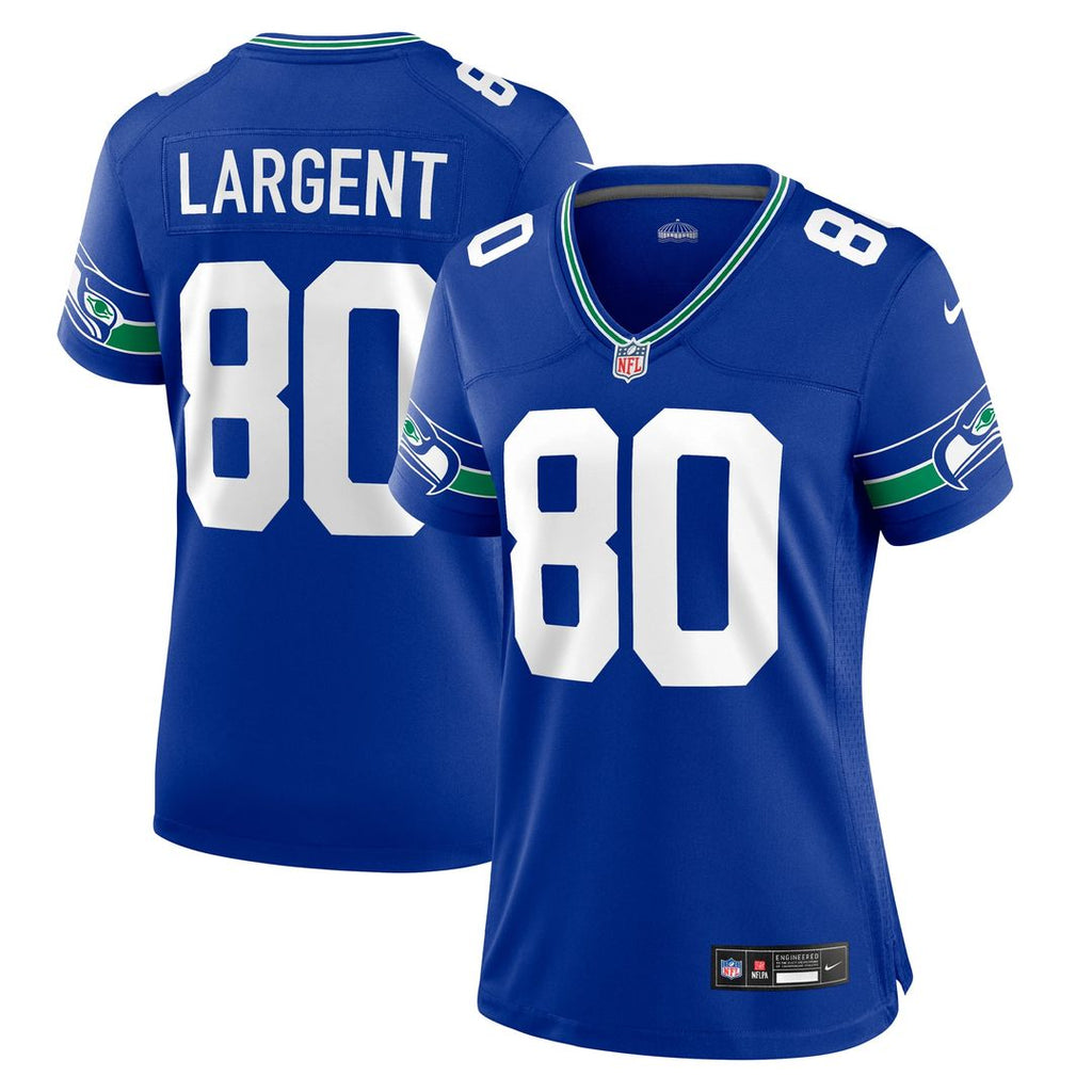 Steve Largent Seattle Seahawks Women's Throwback Retired Player Game Jersey - Royal