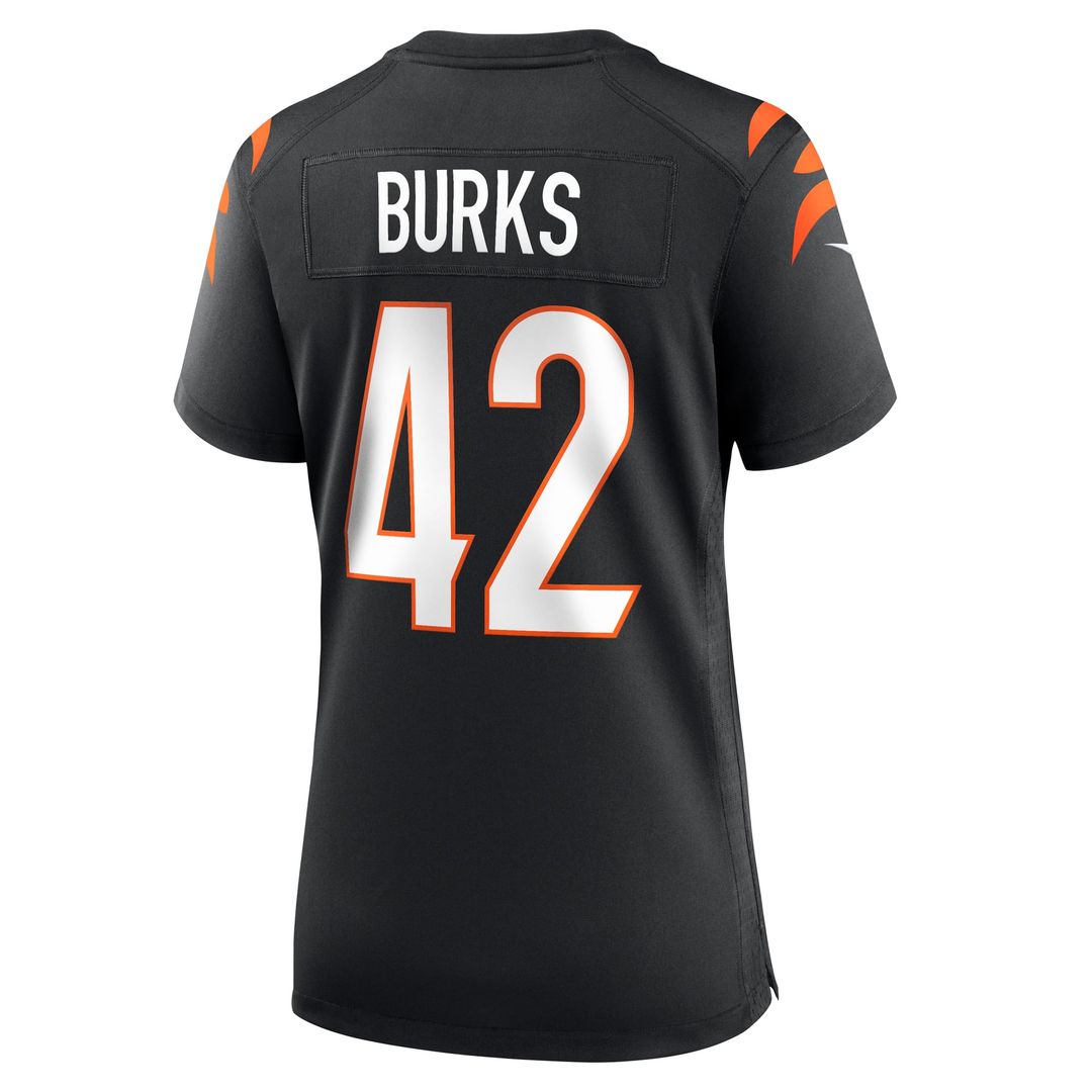 Oren Burks Cincinnati Bengals Women's Team Game Jersey - Black