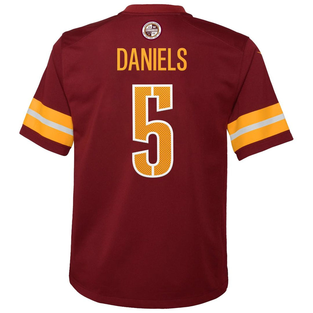 Jayden Daniels Washington Commanders Youth Game Super Bowl Era Jersey - White