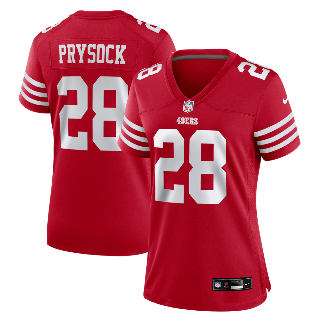 Ephesians Prysock San Francisco 49ers Women's Team Game Jersey - Scarlet