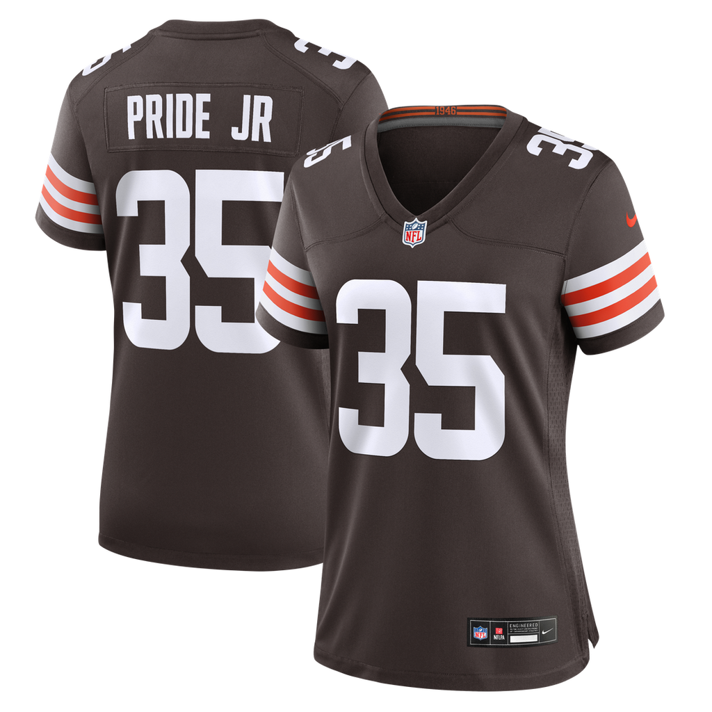 Toriano Pride Jr. Cleveland Browns Women's Team Game Jersey - Brown