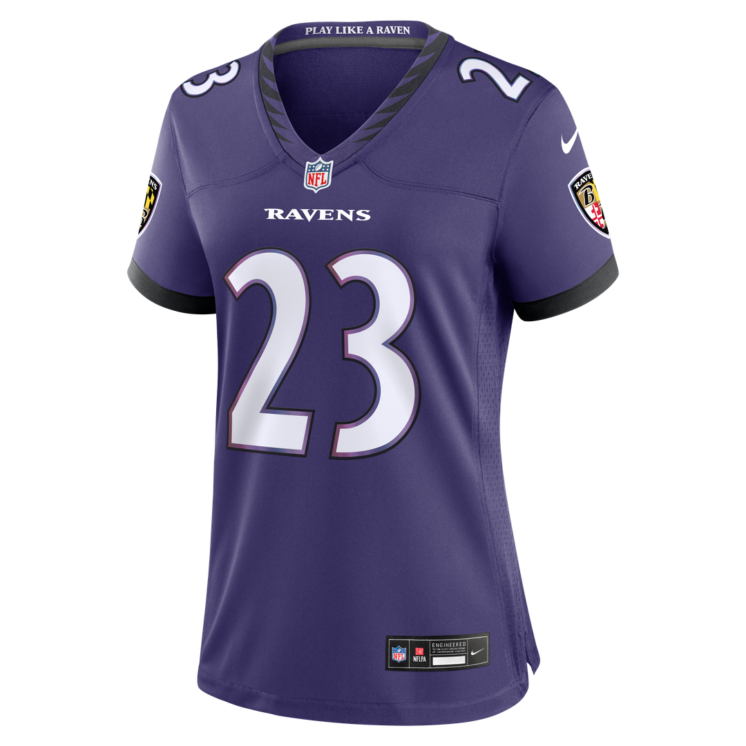 Adam Randall Baltimore Ravens Women's Team Game Jersey - Purple