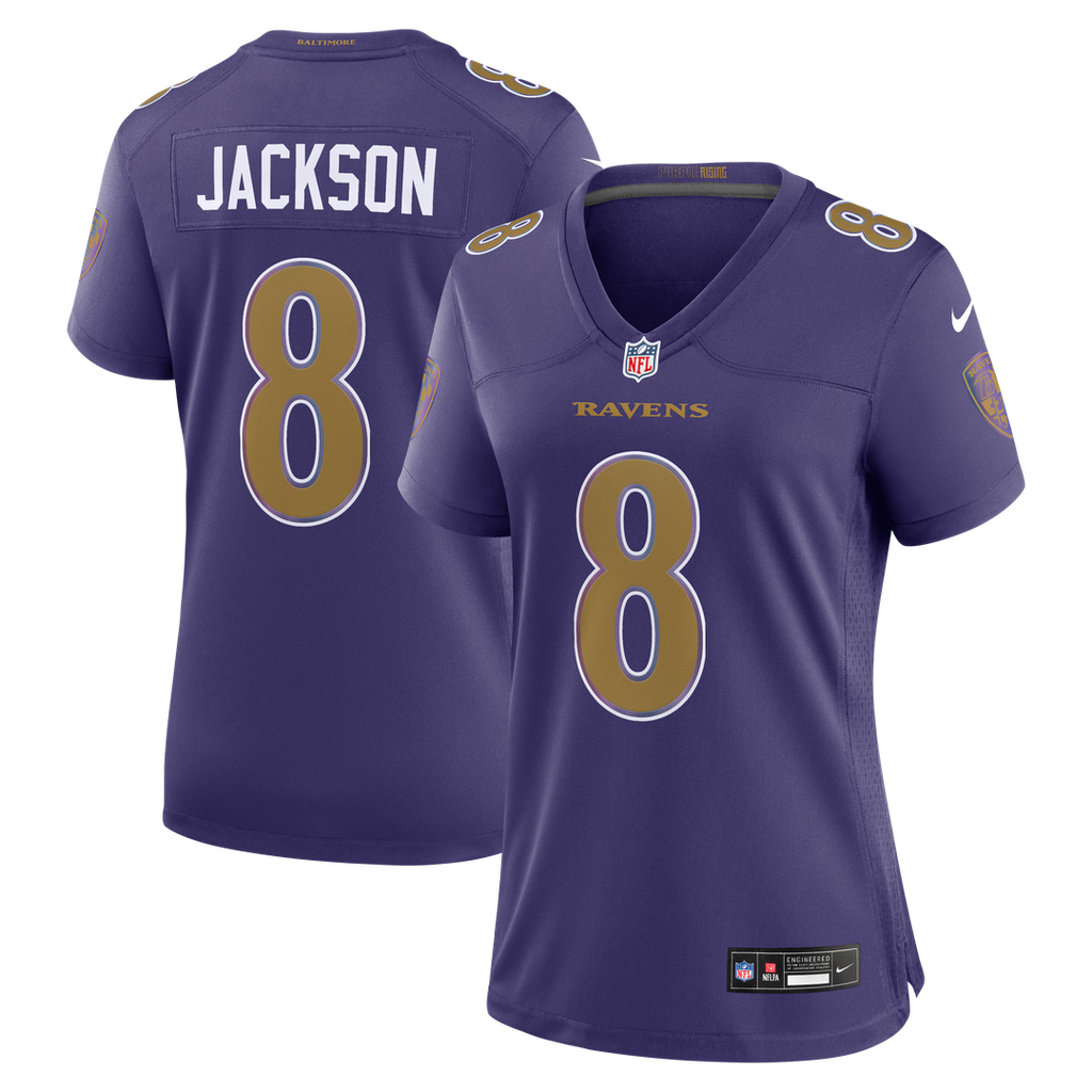 Lamar Jackson Baltimore Ravens Women's Alternate Game Jersey - Purple
