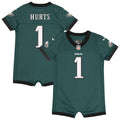 Jalen Hurts Philadelphia Eagles Newborn Romper Game Jersey - Midnight Green