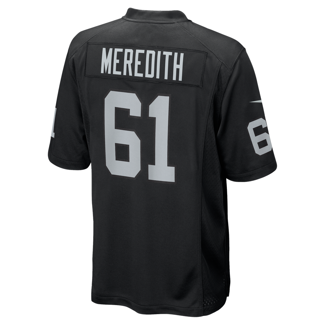 Jordan Meredith Las Vegas Raiders Game Player Jersey - Black