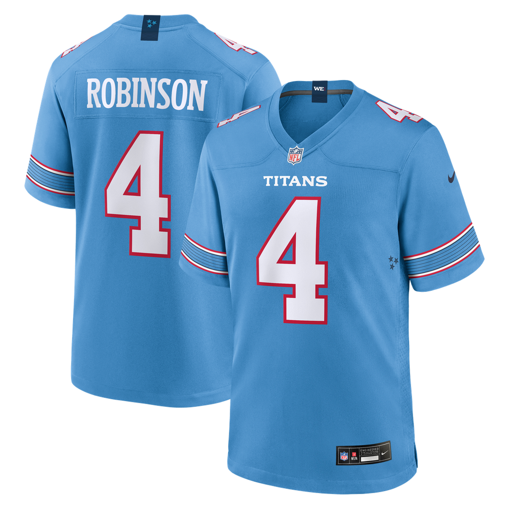 Wan'Dale Robinson Tennessee Titans Team Game Jersey - Light Blue