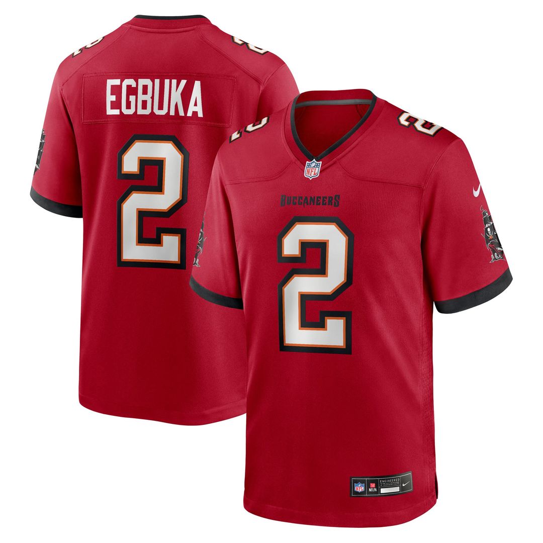 Emeka Egbuka Tampa Bay Buccaneers Alternate Game Player Jersey - Pewter