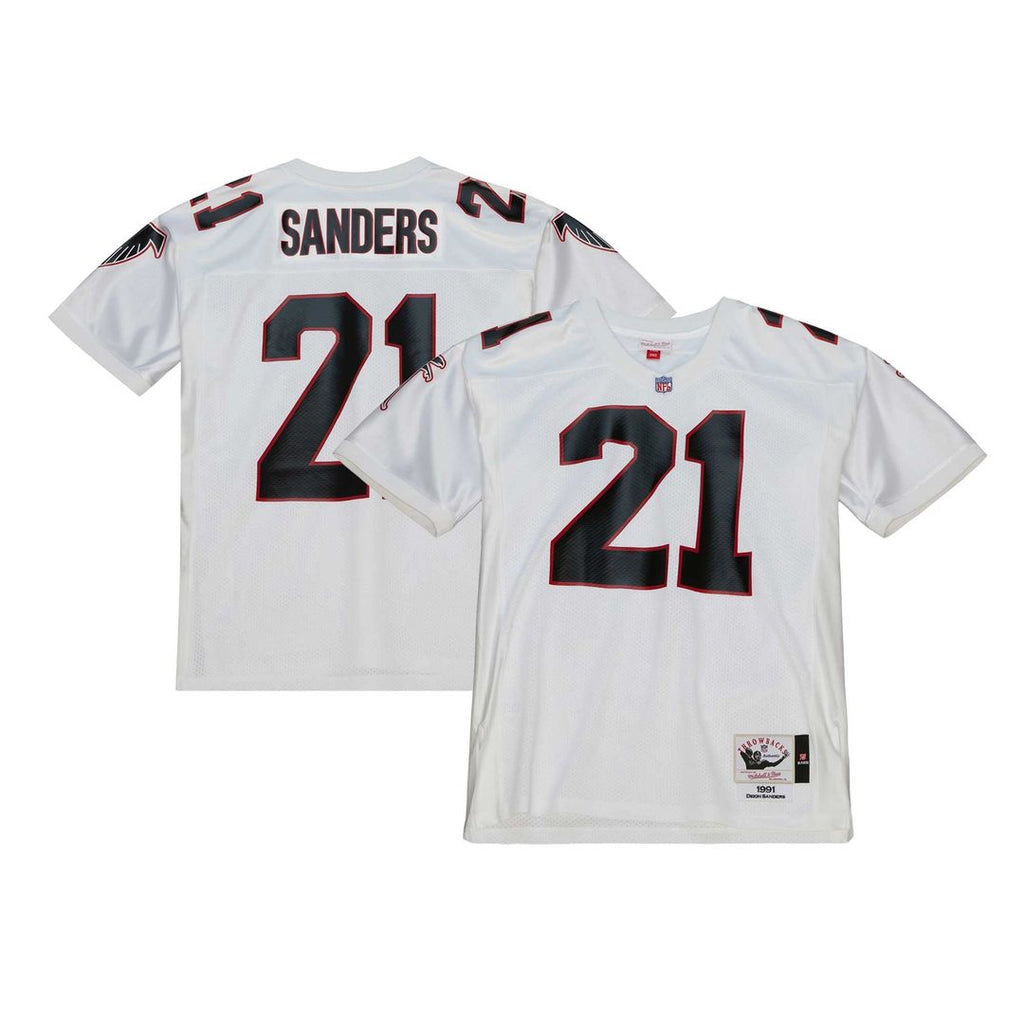 Deion Sanders Atlanta Falcons 1991 Authentic Throwback Retired Player Jersey - White